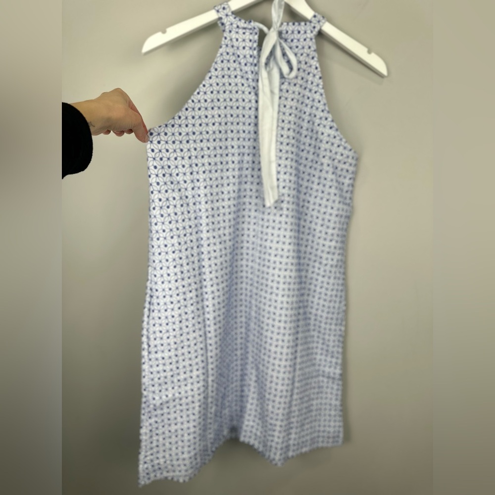 ISANI Blue Embroidered Halter Tie Casual Summer Dress NWT NEW Size Small - Picture 5 of 10